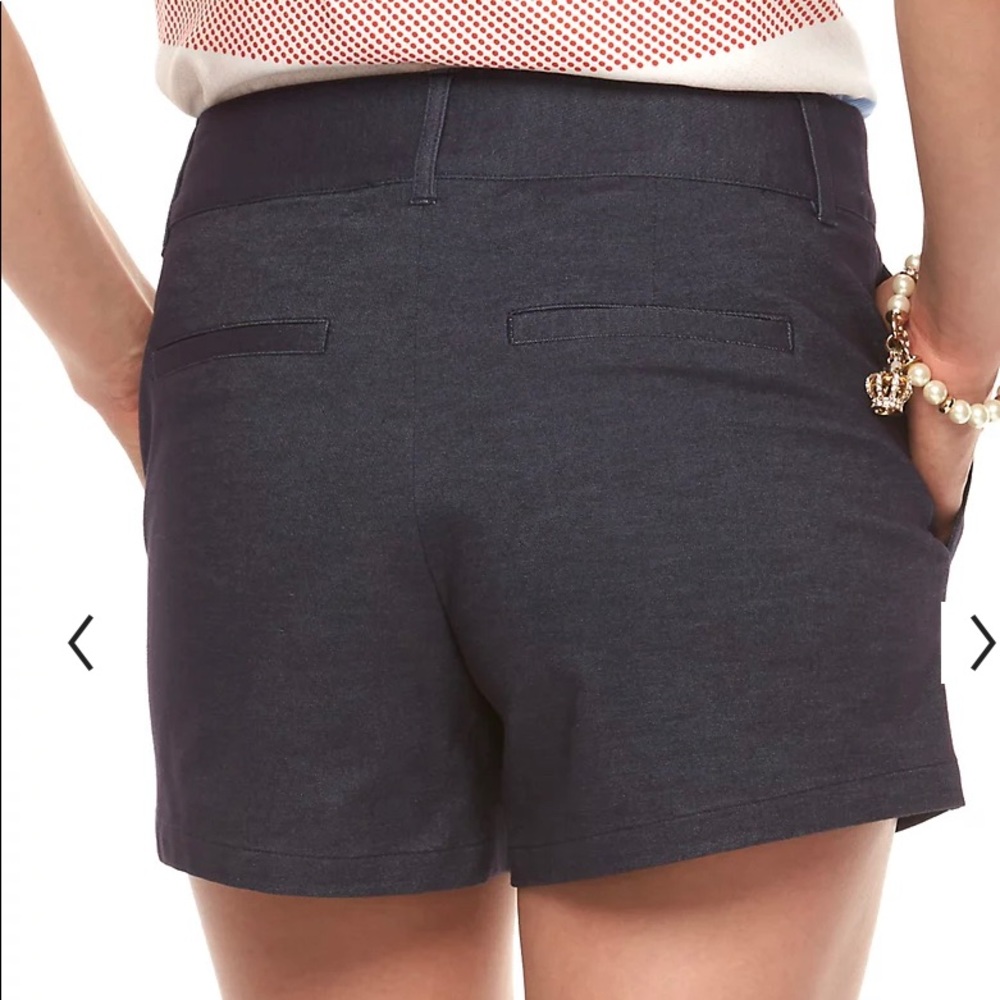 Elle Navy Blue Tailored Women's Shorts - Picture 2 of 6